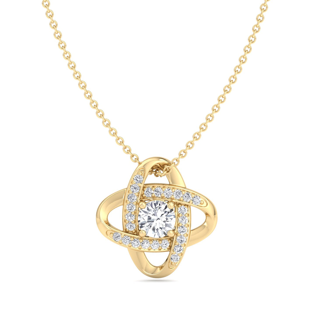 Colette - Infinity Diamond Solitaire Pendant Yellow Gold