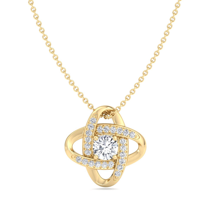 Colette - Infinity Diamond Solitaire Pendant Yellow Gold
