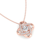 Colette - Rose Gold Infinity Diamond Solitaire Pendant 