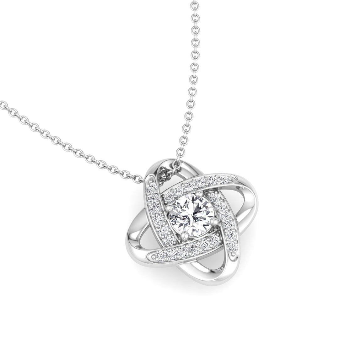 Colette - White Gold Infinity Diamond Solitaire Pendant 