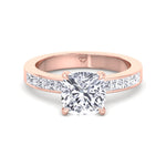 Cushion Shape Diamond Engagement Ring Rose Gold