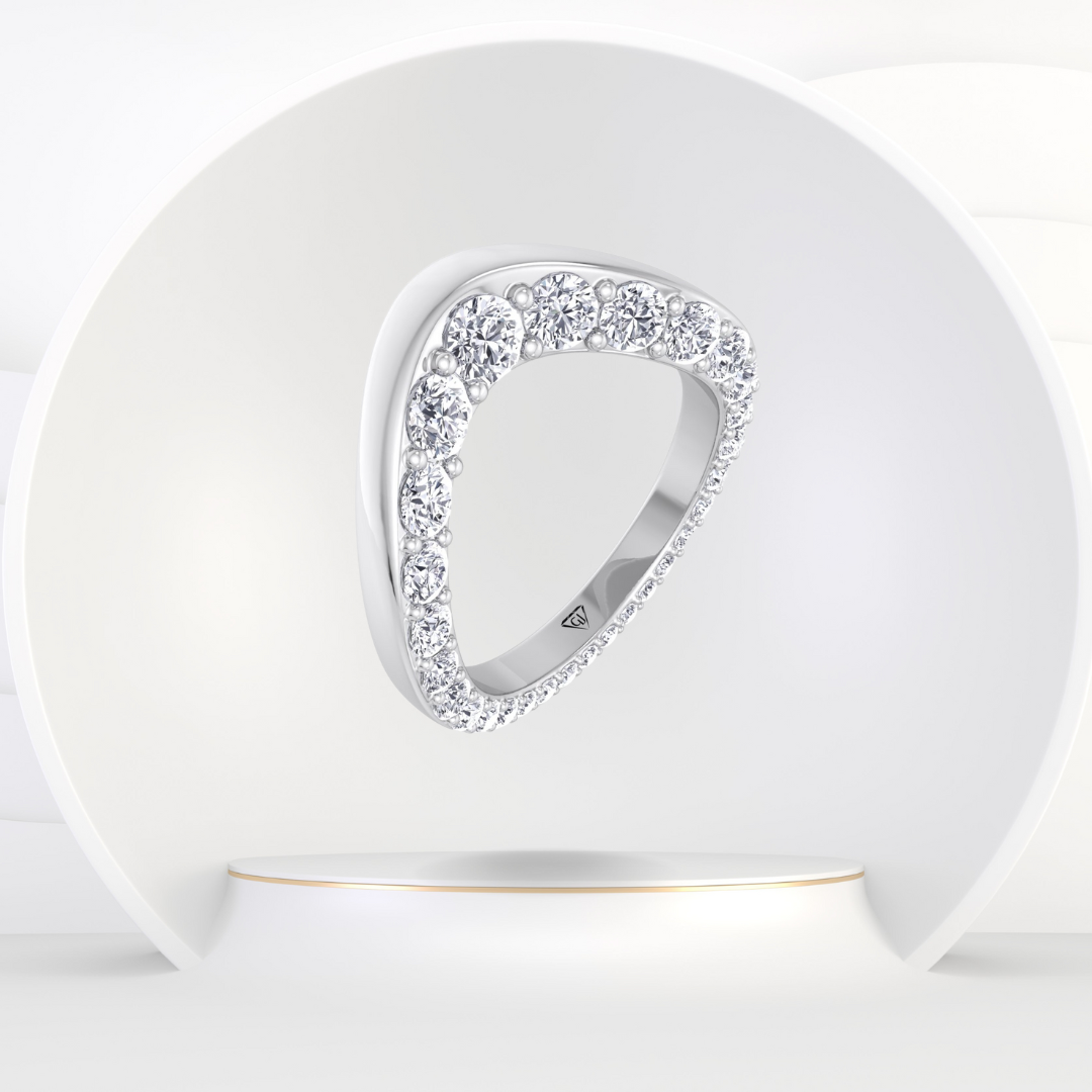 Natural Diamond Invisible Halo Eternity Band