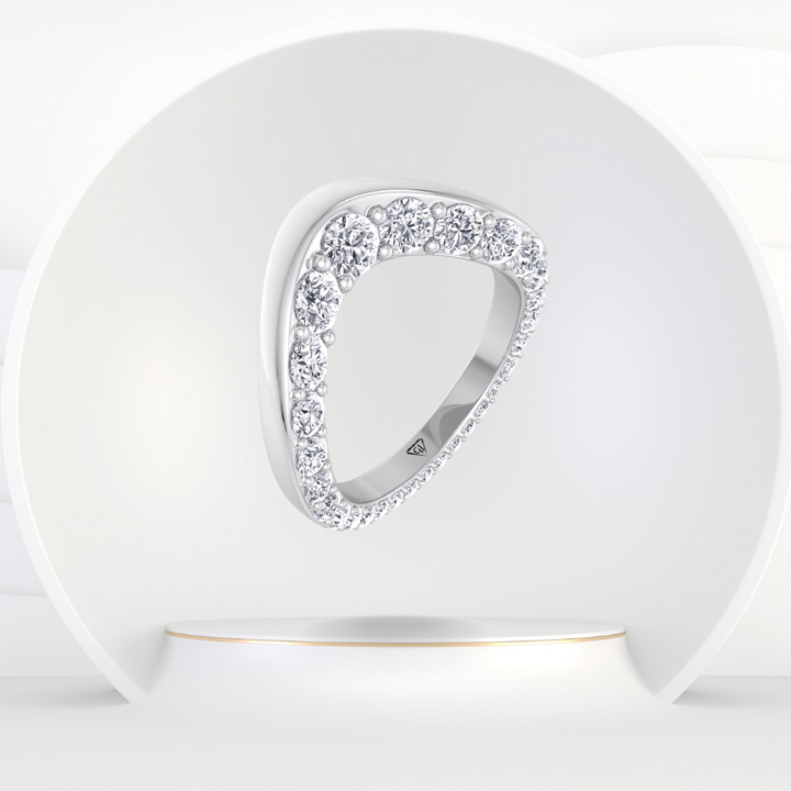 Natural Diamond Invisible Halo Eternity Band