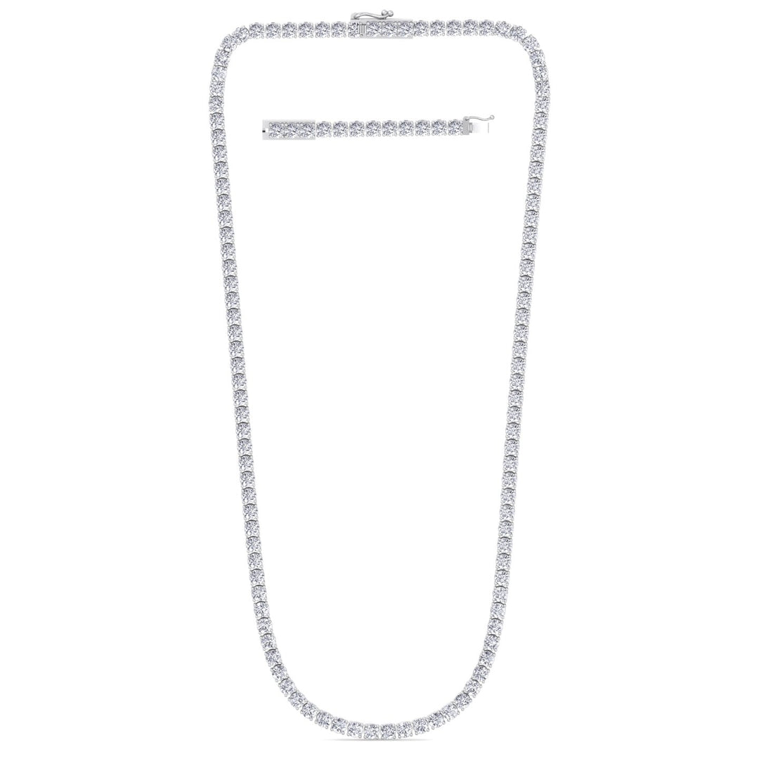 Diamond Tennis Necklace Extender with a Tennis Necklace