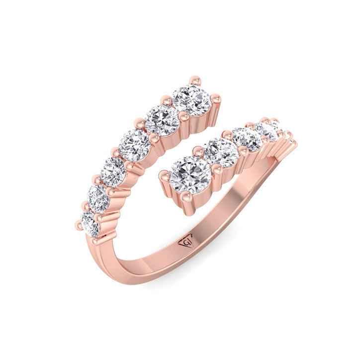 Elvera Diamond Wrap Ring Rose Gold