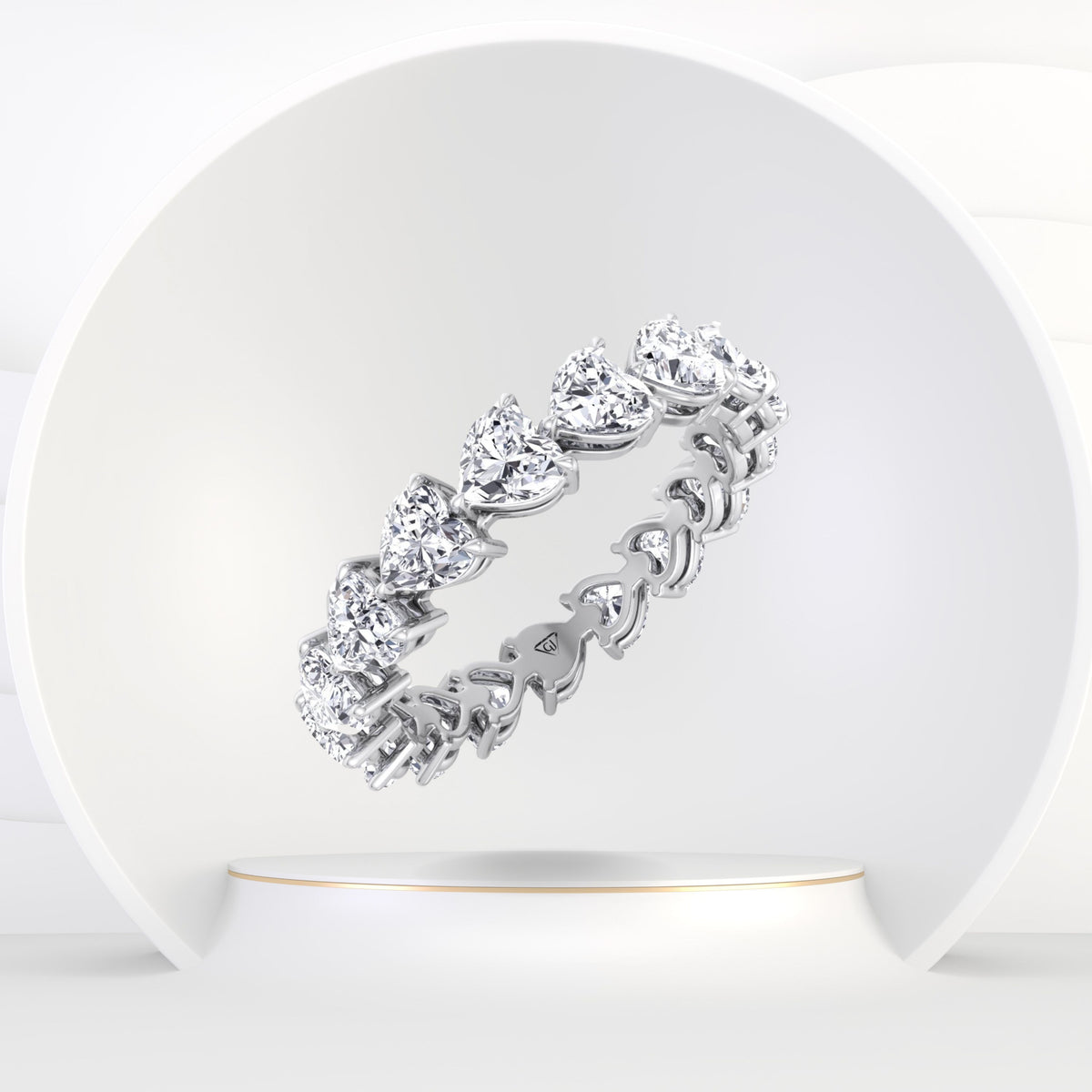 Mariza - Heart Shape Diamond Eternity Band - Gem Jewelers Co