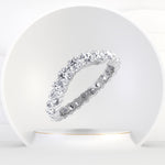 Florel - Round Shape Natural Diamond Curved Eternity Band - Gem Jewelers Co