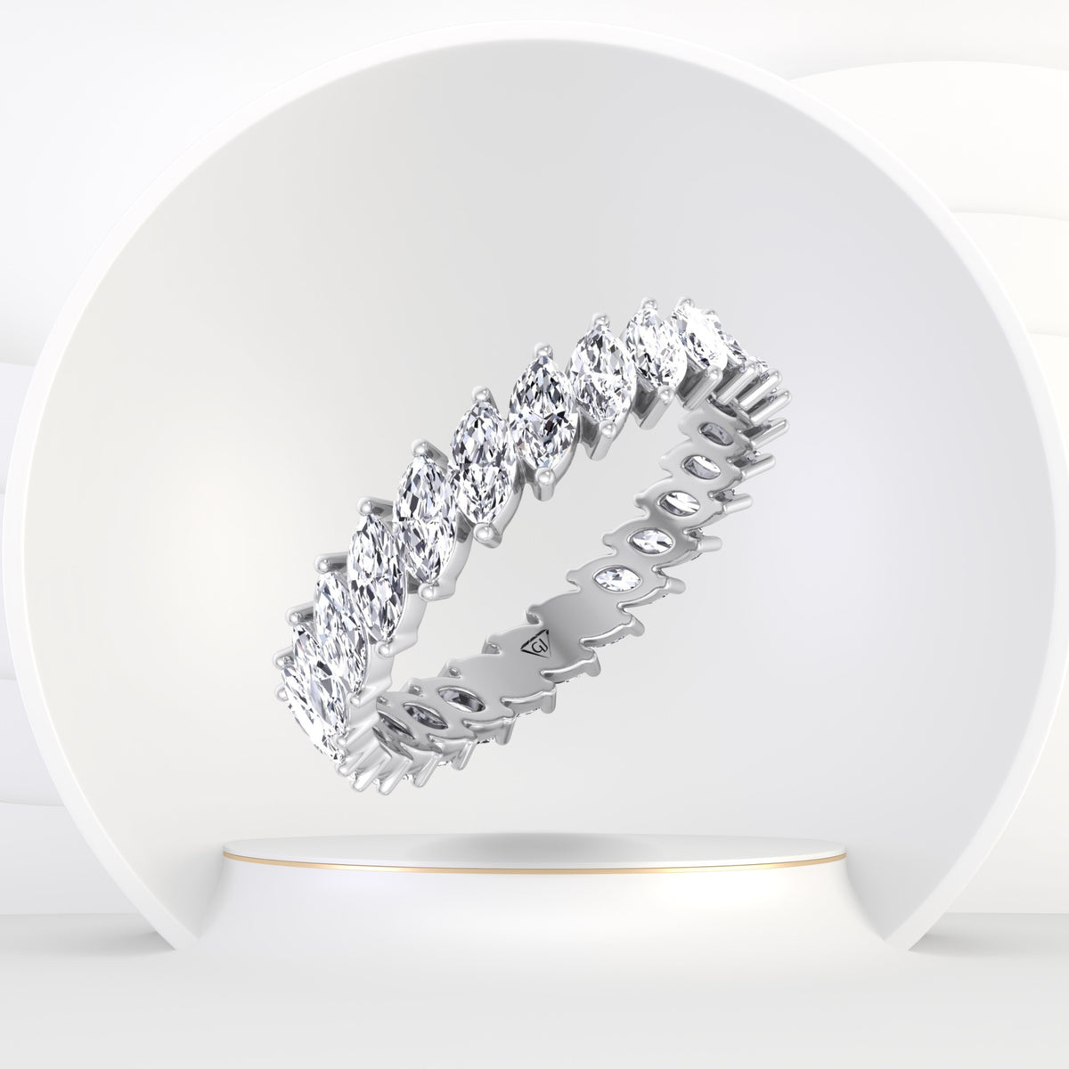 Rosalia - Marquise Shape Natural Diamond Eternity Band - Gem Jewelers Co