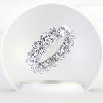 Frances - Oval Cut Diamond Eternity Band With Invisible Halo - Gem Jewelers Co