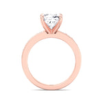 Evalina - Cushion Shape Diamond Ring Rose Gold