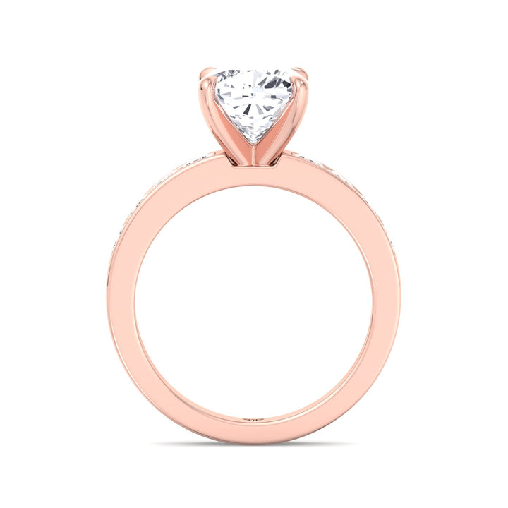 Evalina - Cushion Shape Diamond Ring Rose Gold