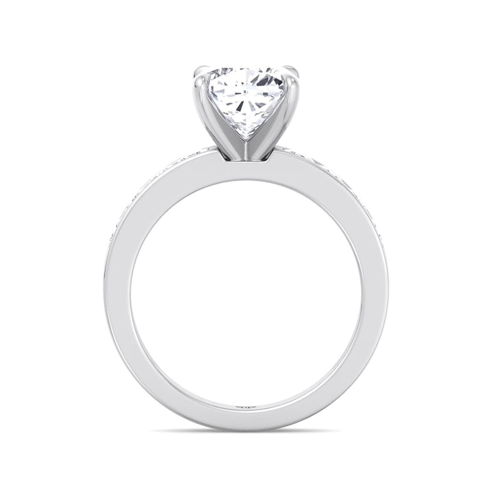 Evalina - Cushion Shape Diamond Ring White Gold
