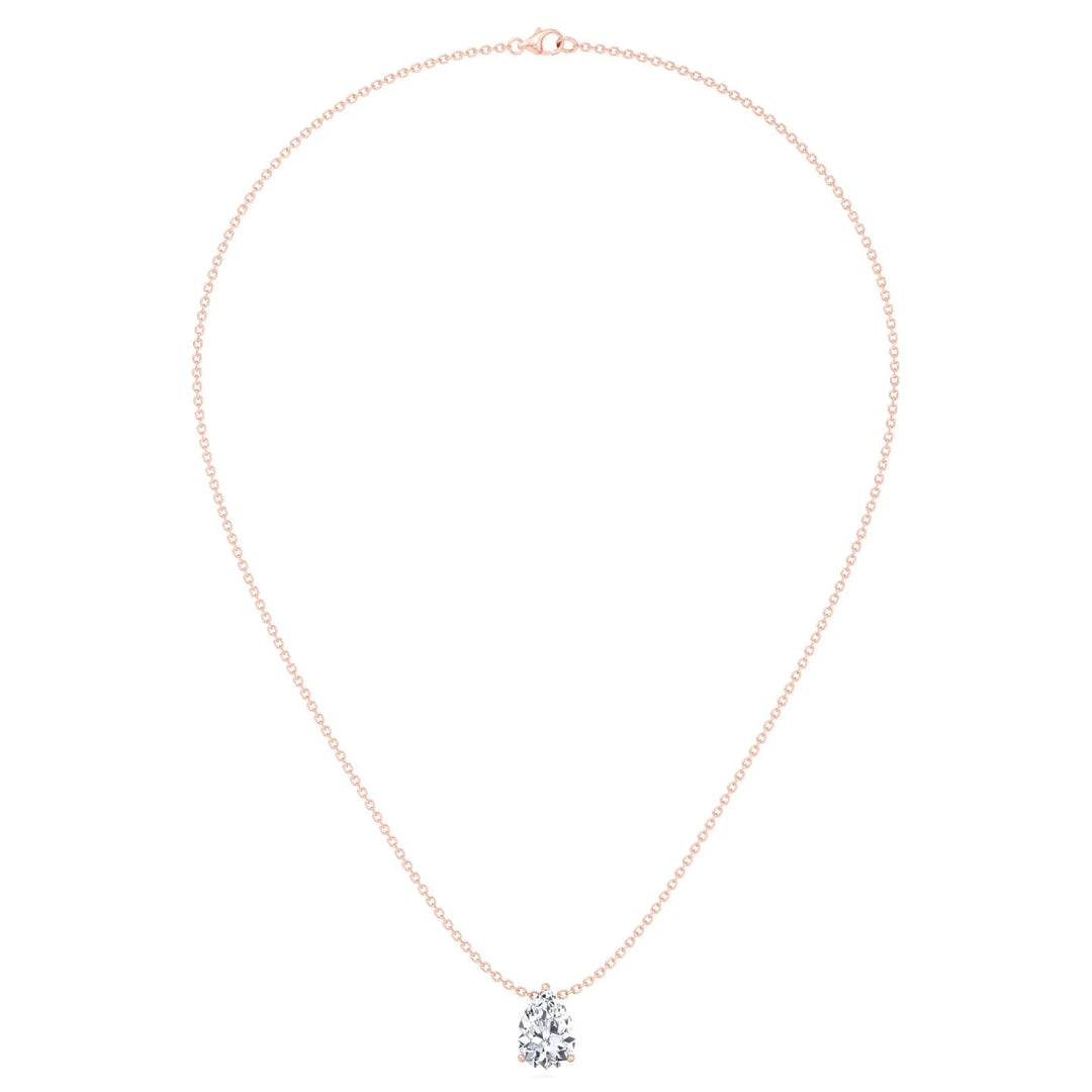 Floating Pear Shape Lab Grown Diamond Pendant RG 5