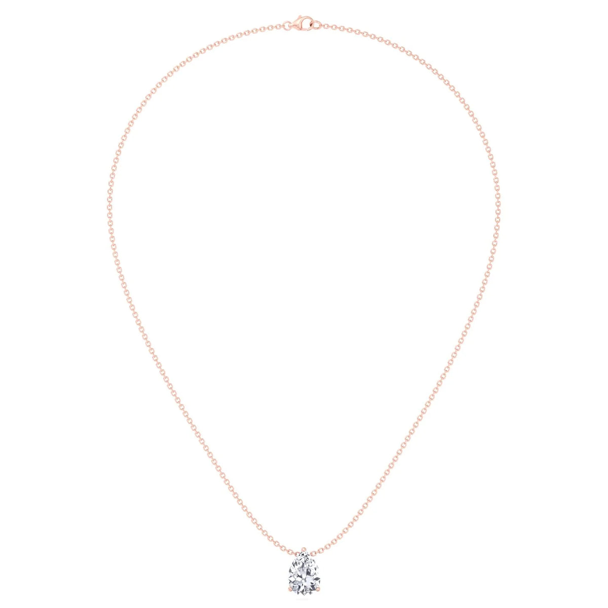 Floating Pear Shape Lab Grown Diamond Pendant RG 5