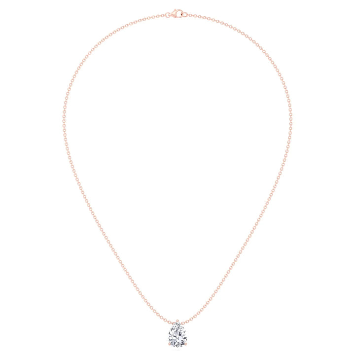 Floating Pear Shape Lab Grown Diamond Pendant RG 5