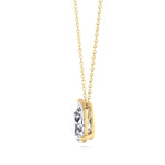  Floating Pear Shape Lab Grown Diamond Pendant YG 3