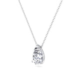 Floating Pear Shape Lab Grown Diamond Pendant WG 3