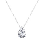 Floating Pear Shape Lab Grown Diamond Pendant WG 2
