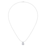 Floating Pear Shape Lab Grown Diamond Pendant WG 5