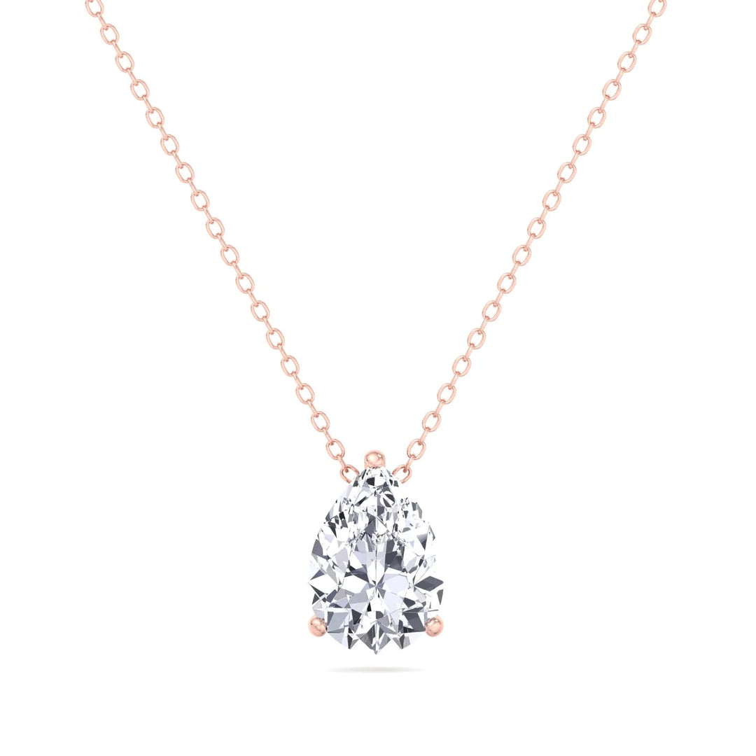 Floating Pear Shape Lab Grown Diamond Pendant RG