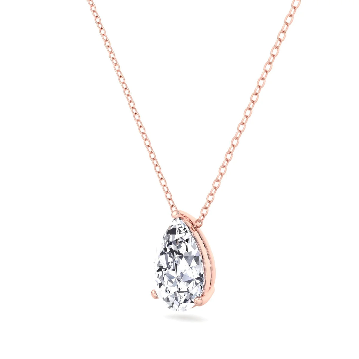 Floating Pear Shape Lab Grown Diamond Pendant RG2