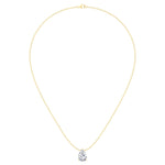 Floating Pear Shape Lab Grown Diamond Pendant YG 4