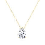 Floating Pear Shape Lab Grown Diamond Pendant YG