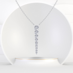Graduated Natural Diamond Drop Pendant