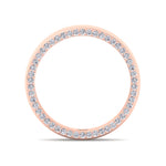 Hidden Diamond Halo Band Rose Gold