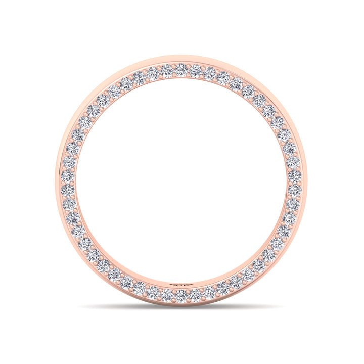 Hidden Diamond Halo Band Rose Gold