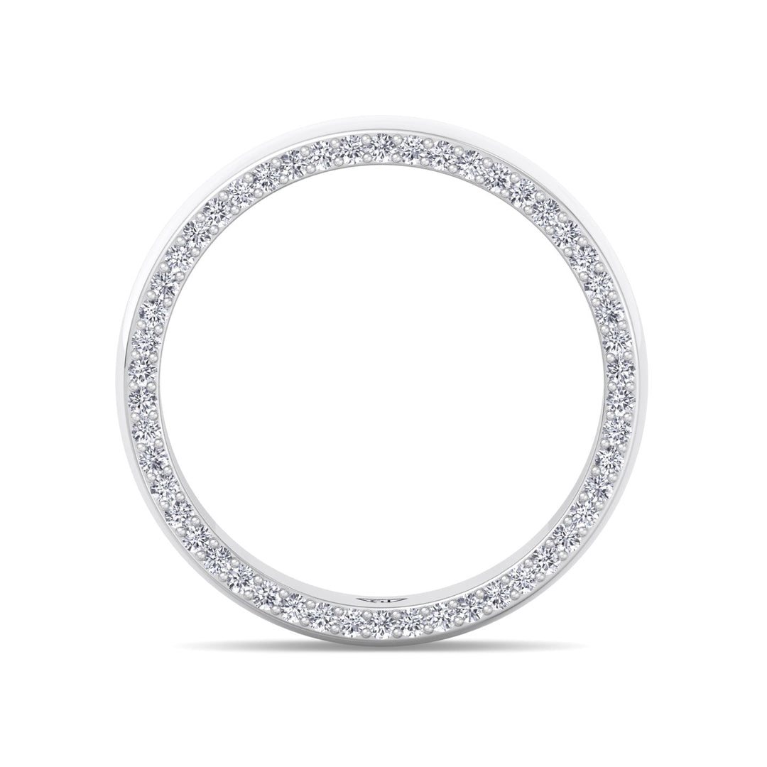 Hidden Diamond Halo Band White Gold