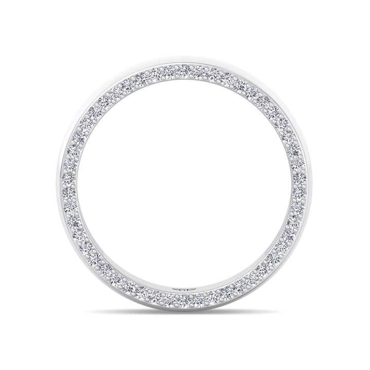 Hidden Diamond Halo Band White Gold