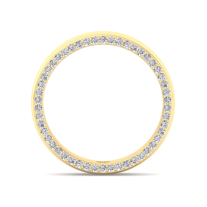 Hidden Diamond Halo Band Yellow Gold