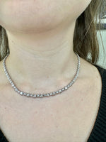 Burbank - Alternating Size Diamond Tennis Necklace - Gem Jewelers Co