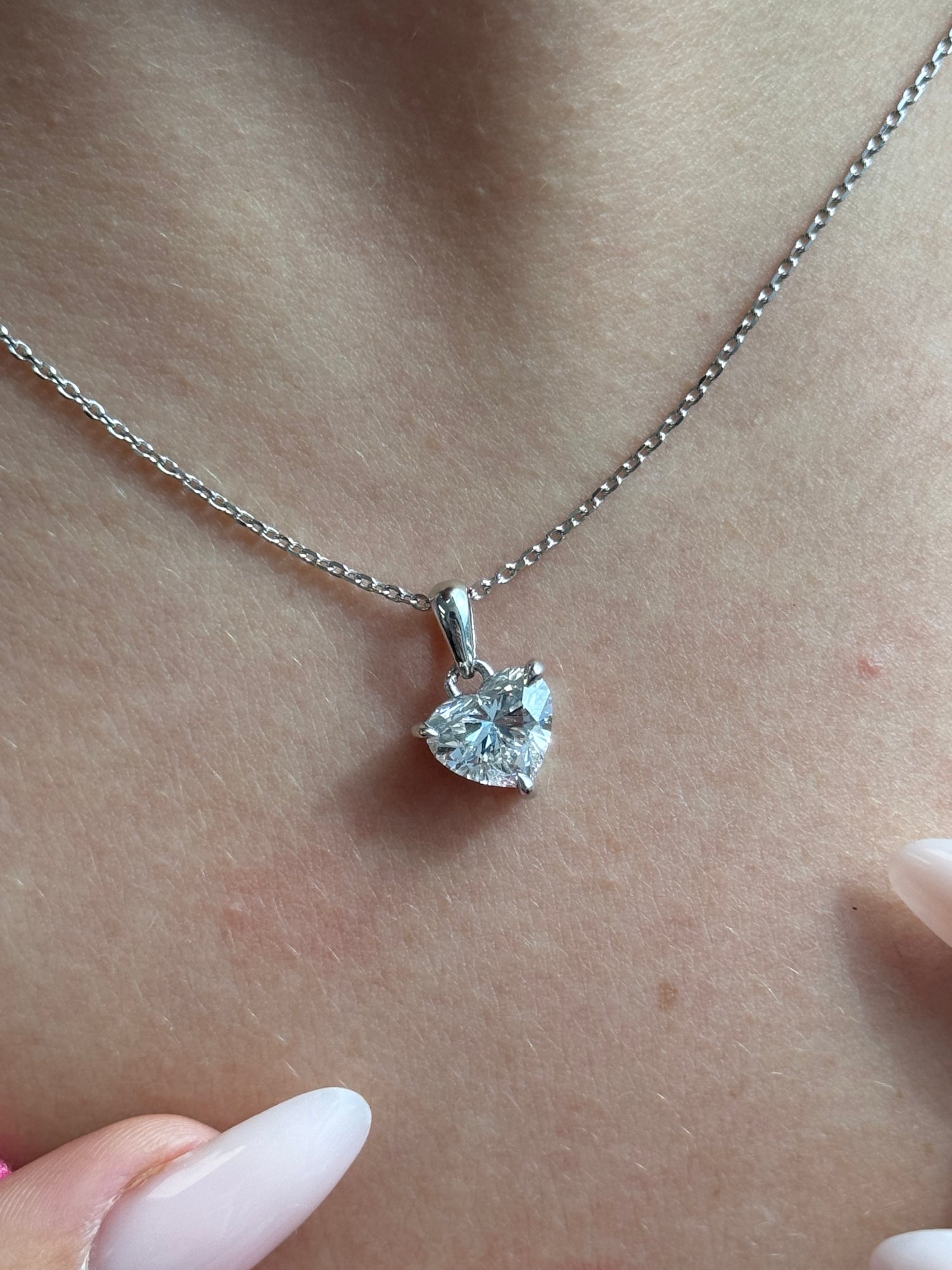 Heart Shape Natural Diamond Pendant