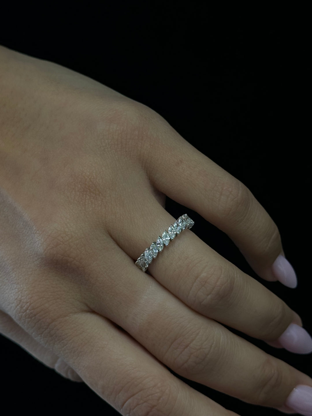 Rosalia - Marquise Shape Natural Diamond Eternity Band