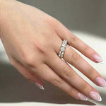 Naviti - Asscher Cut Diamond Eternity Band - Gem Jewelers Co