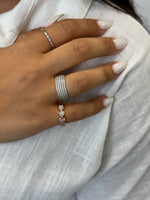 Sera - Heart Shape East to West Bezel Set Diamond Eternity Band - Gem Jewelers Co