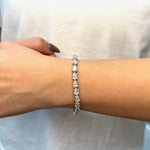 Linosa - Pear Shape East To West Natural Diamond Tennis Bracelet - Gem Jewelers Co