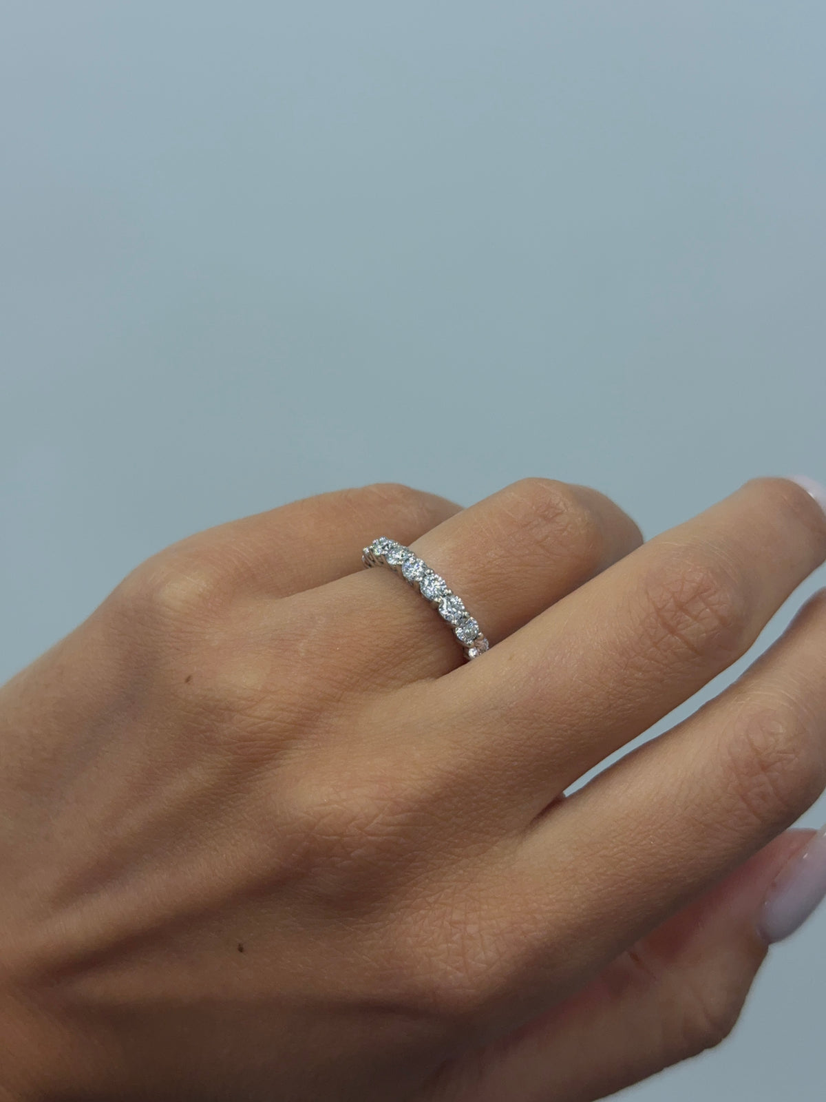 Round Natural Diamond Eternity Band
