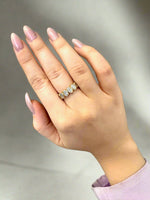 Allora - Bezel Set Oval Shape Diamond Eternity Band - Gem Jewelers Co