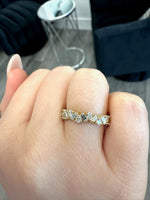 Delfina - Baguette and Round Shape Diamond Offset Band - Gem Jewelers Co