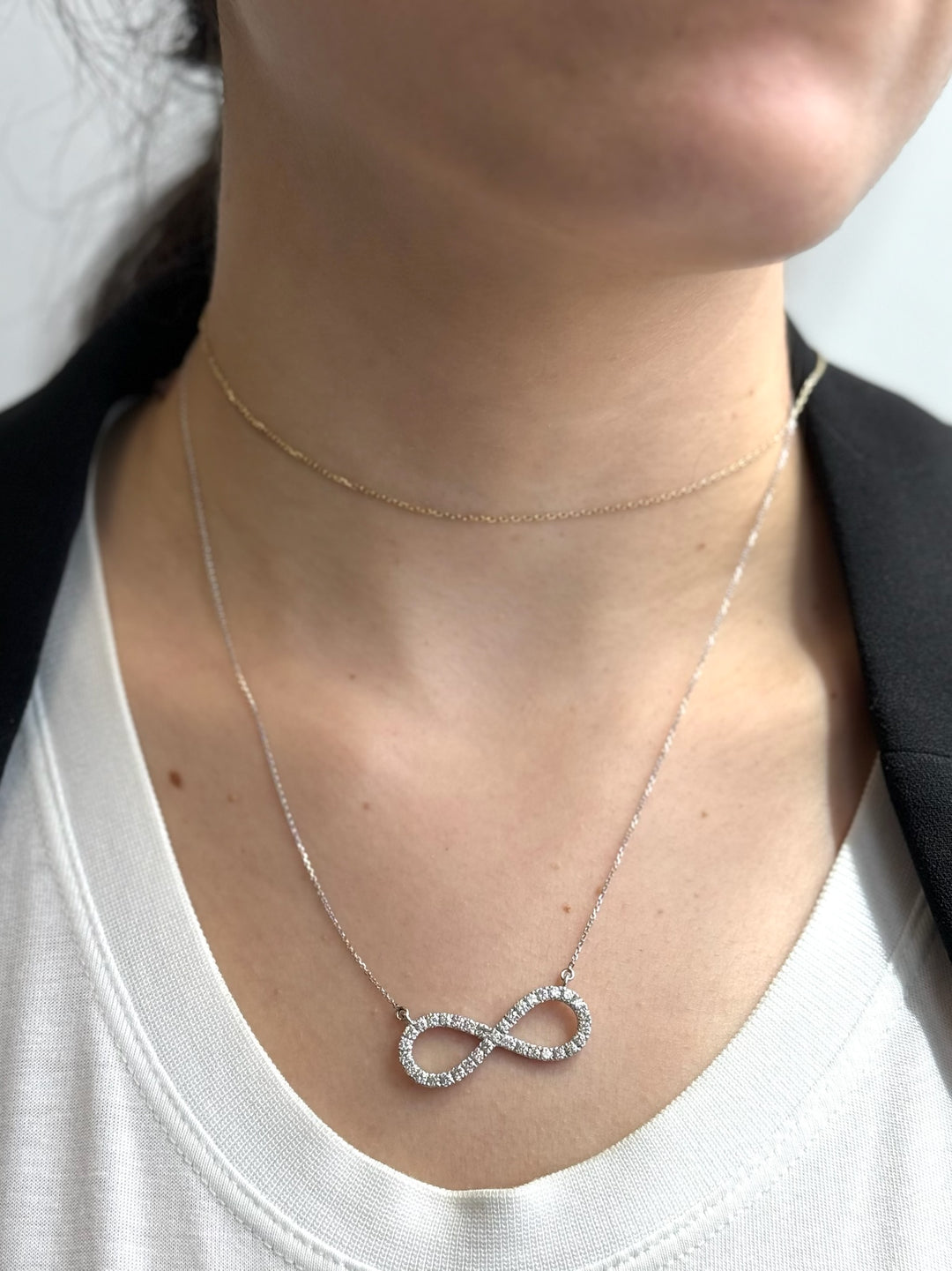 Celine - Great Mothers Day Gift - .92CT T.W Infinity Natural Diamond Pendant