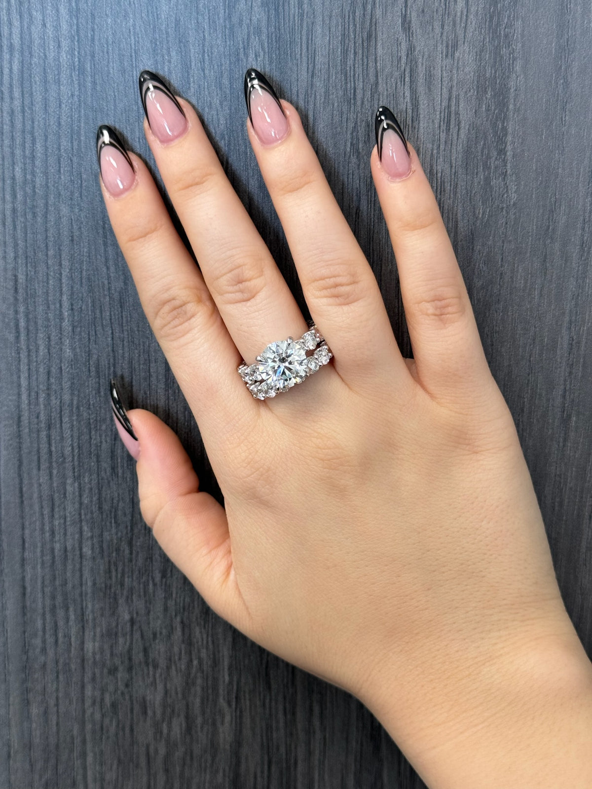 Eterna - Round Cut Diamond Eternity Style Engagement Ring - Gem Jewelers Co
