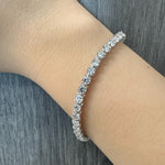 3-Prong Natural Diamond Tennis Bracelet - Martini Style - Gem Jewelers Co