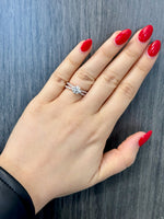 Praline - Split Double Band Round Diamond Ring with Side stones - Gem Jewelers Co
