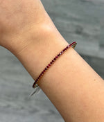 Flexible Natural Red Ruby Bangle in 14K Solid Gold Lifestyle 2