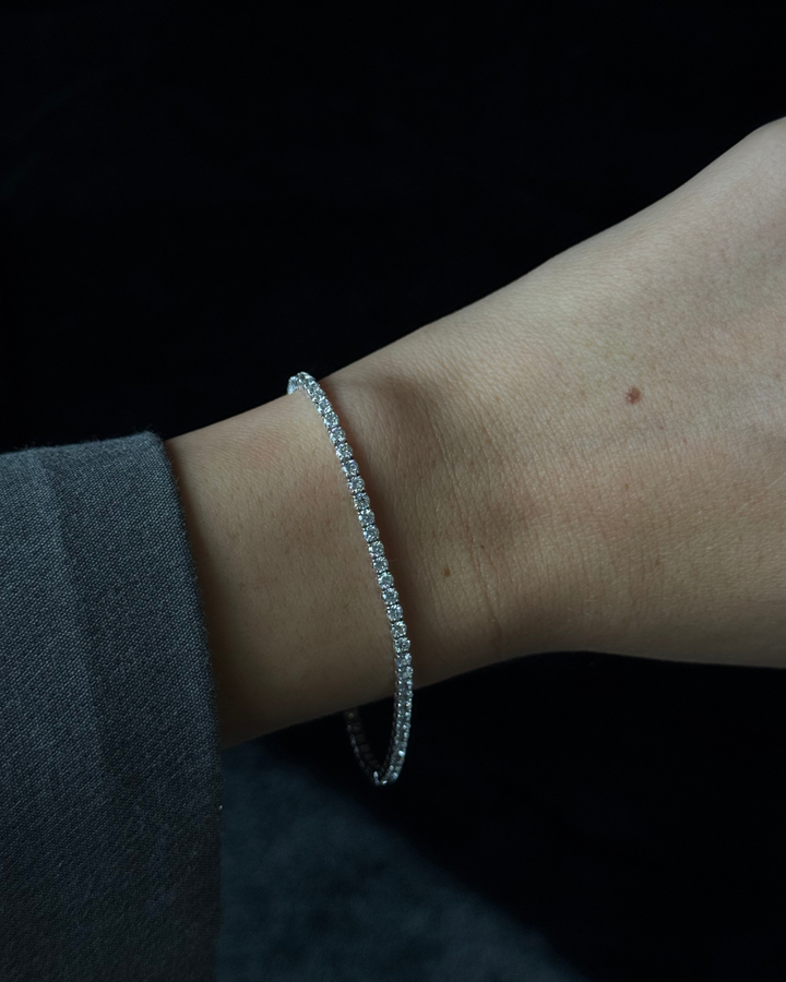 Deal of the Month - 2 Carat 4 Prong Natural Diamond Tennis Bracelet 14K Solid Gold