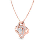 Infinity Diamond Solitaire Pendant Rose Gold