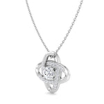 Infinity Diamond Solitaire Pendant White Gold